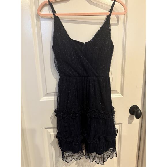 Speechless Nordstrom NWT Navy Riffle Mini Party Dress Size 5 - Picture 4 of 10